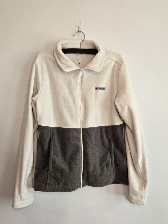 Columbia Jackets & Blazers - Columbia Two-Tone Fleece Jacket - Cream & Dark Gray
